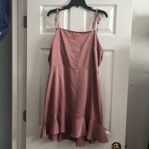 Mocha Brown Short Strappy Dress Size XL